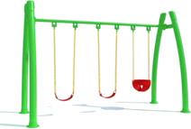 Columpio triple con asiento de bebé JMQ-RT7311